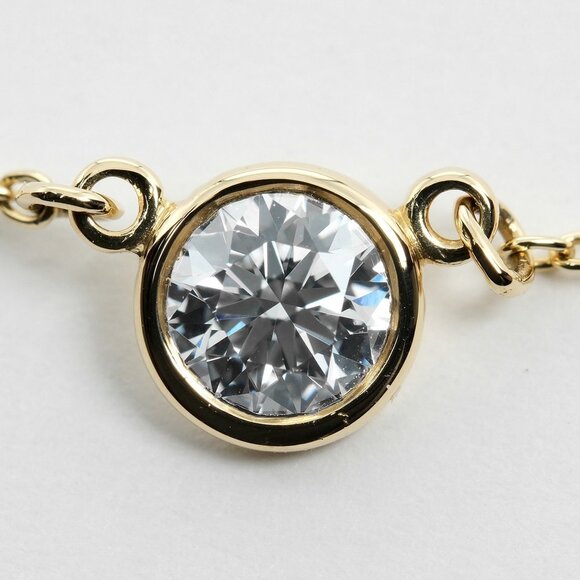 TIFFANY Gold Diamond 2C Necklace - Picture 4 of 9